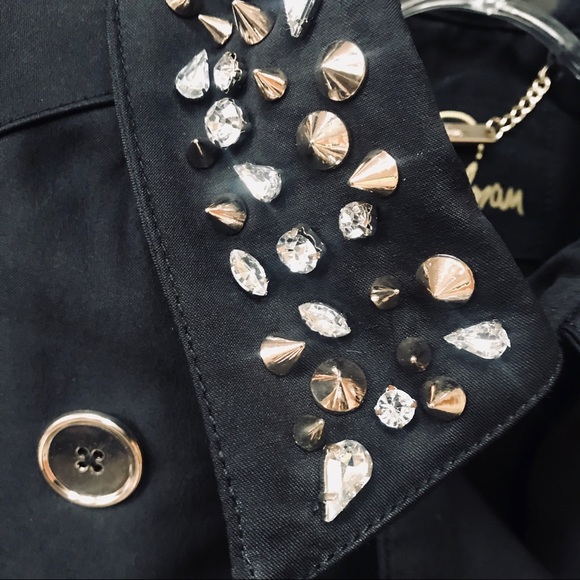 Sam Edelman Studded Collar Trench Coat | S - Picture 2 of 8